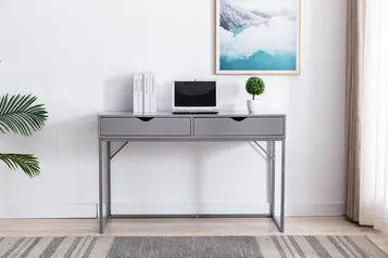 Writing Desk in Gray, 30.1"H Morgan