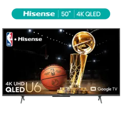 50" Hisense Class U6H 4K QLED 240 Motion Rate Google TV (50U6H, 2022)