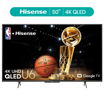 50" Hisense Class U6H 4K QLED 240 Motion Rate Google TV (50U6H, 2022)