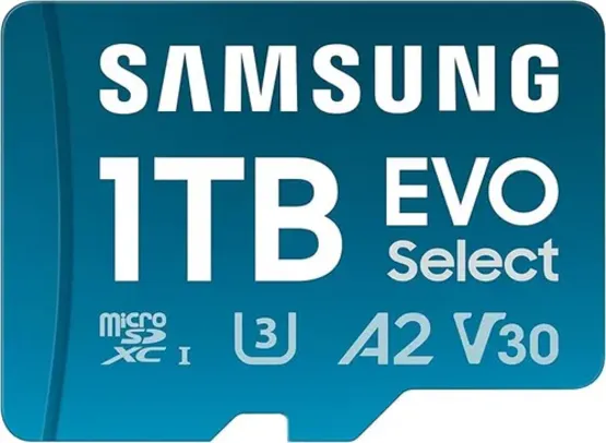 1TB Samsung EVO microSDXC Up to 160 MB/s, UHS I, C10, U3, V30, A2