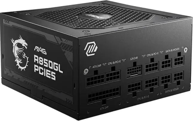 850W MSI MAG A850GL PCIE 5 & ATX 3.0 Fully Modular 80+ Gold Gaming Power Supply