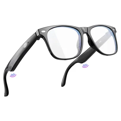 Mingdaln Wireless Bluetooth Glasses for Men and Women, Smart Glasses with Open-Ear Voice Control & Calling,
