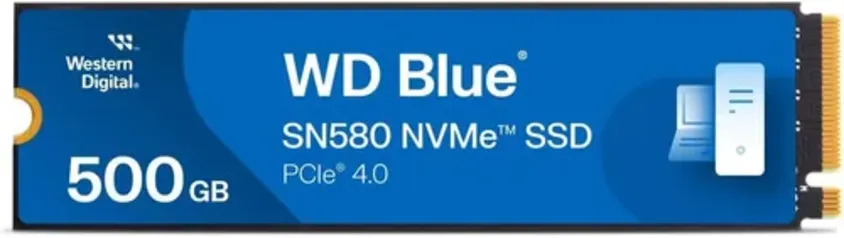 500GB Western Digital WD Blue SN580 NVMe PCIe Gen 4 M.2 2280 SSD